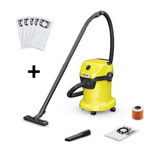 Dulkių siurblys Karcher WD 3 + MicroFleece maišeliai 5vnt